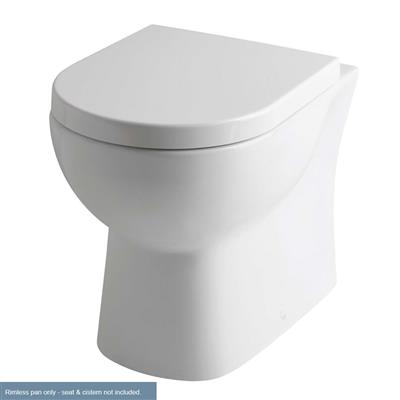 Farringdon Back To Wall Rimless WC Pan with Fixings - White