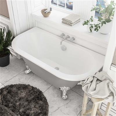 Mortlake 1500 x 740 x 610mm (435mm Depth) Freestanding Bath - Grey