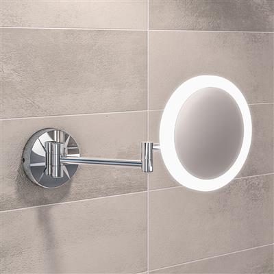 Round frosted LED vanity mirror