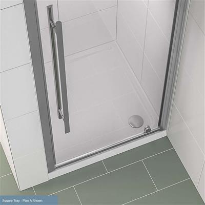 Vantage Plan A 800mm x 800mm Square Shower Tray - White