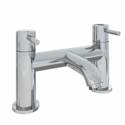 Meriden Bath Filler Tap with Curved Spout Brushed Brass