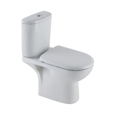 Kompact in a box Close Coupled Toilet Bundle with WC Pan, Cistern and Soft Close Toilet Seat - White
