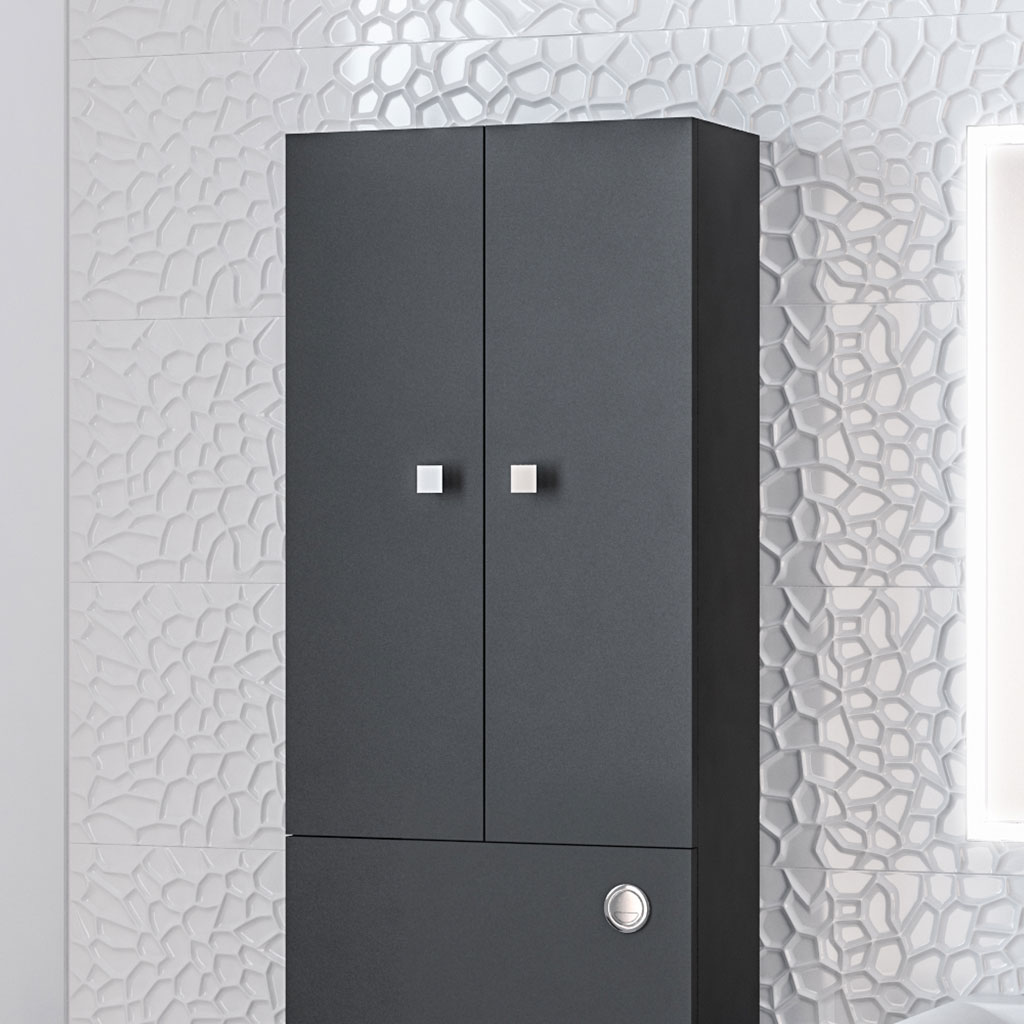 Oslo tall unit cupboard 500 x 800 Matt Anthracite