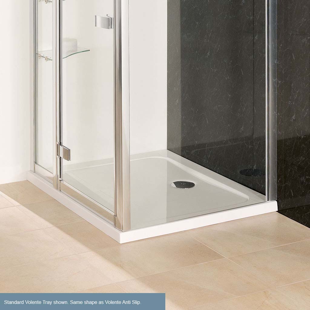 Volente Plan B ABS 1400mm x 900mm Rectangular Stone Resin Shower Tray - White