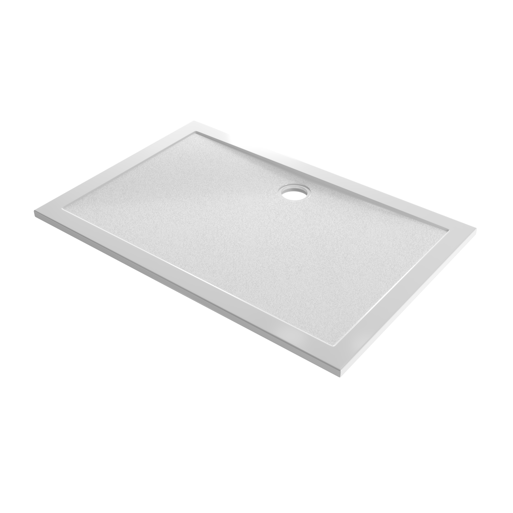  Corsair Anti-Slip 900 x 800mm 25mm Rectangular Shower Tray - White 