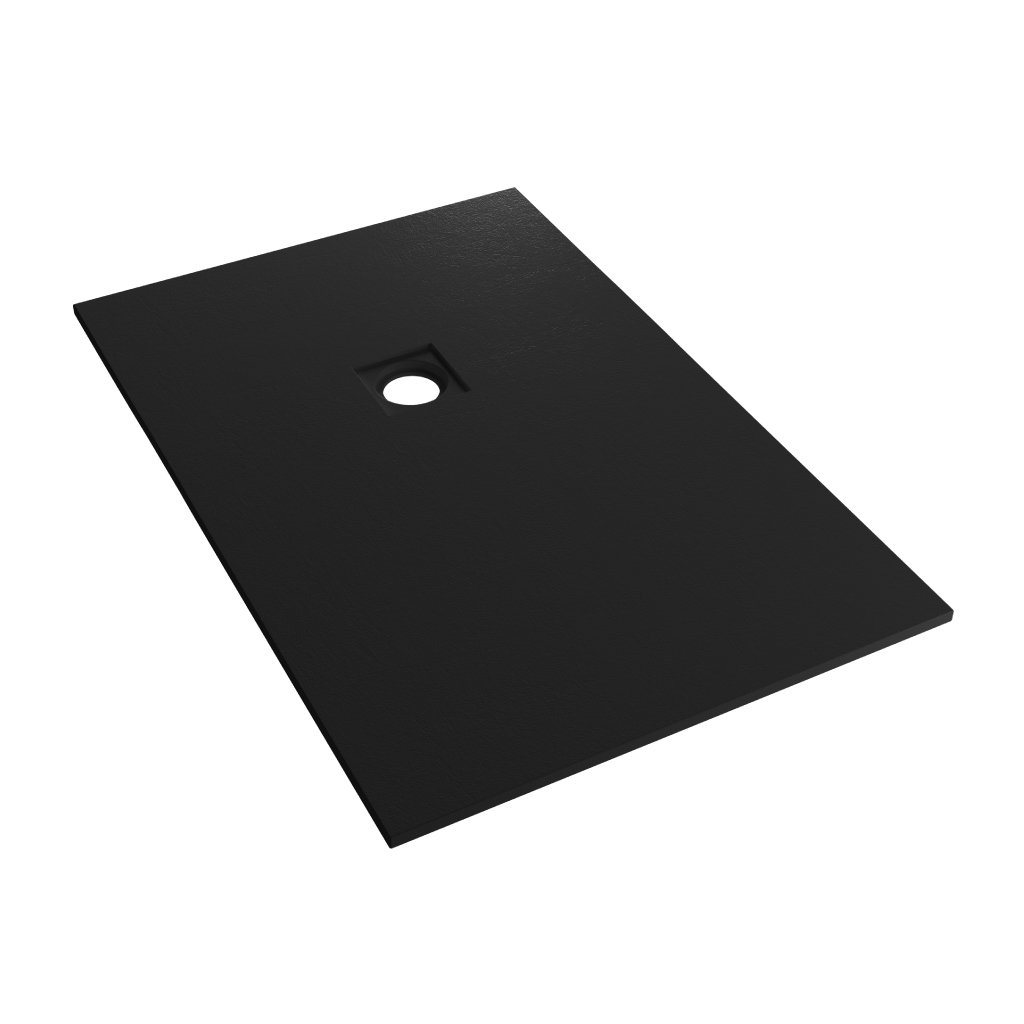  Crossland  1400 x 700mm Rectangular  Shower Tray with Slate Finish - Black