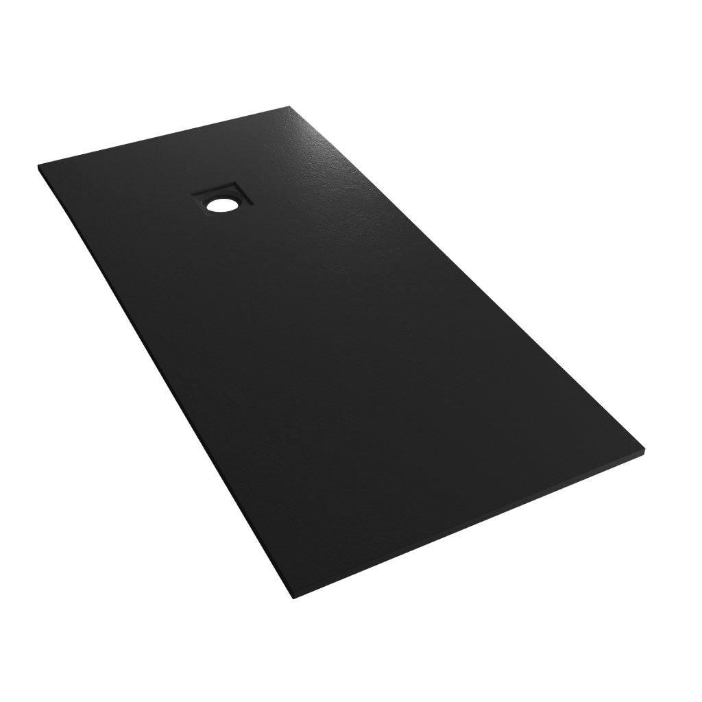  Crossland  1700 x 700mm Rectangular Shower tray with Slate Finish - Black