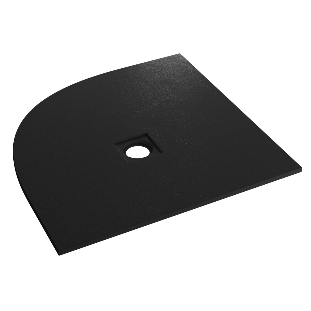  Crossland  900x900mm Quad Shower Tray with Slate  Finish - Black