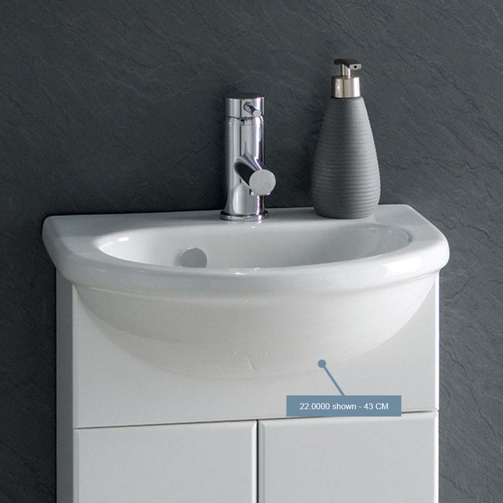 Madrid 60cm x 52cm 1 Tap Hole Ceramic Basin - White