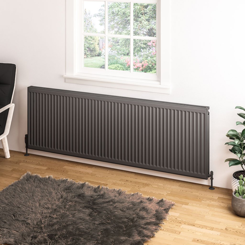 Type 11 Compact Panel Radiator 600 x 1800 Matt Anthracite