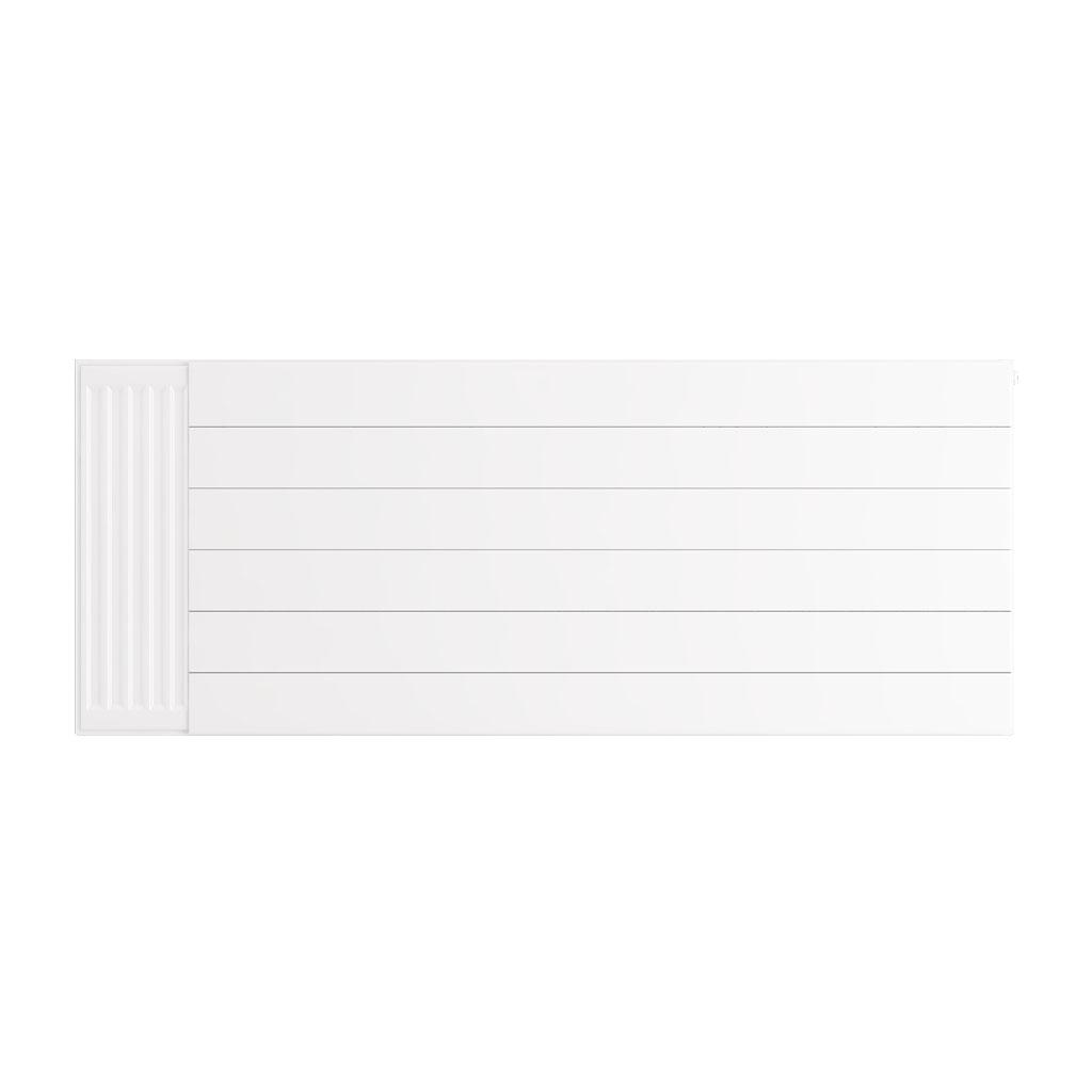 Flat Cover Plate with Lines 600 x 1500 Gloss White