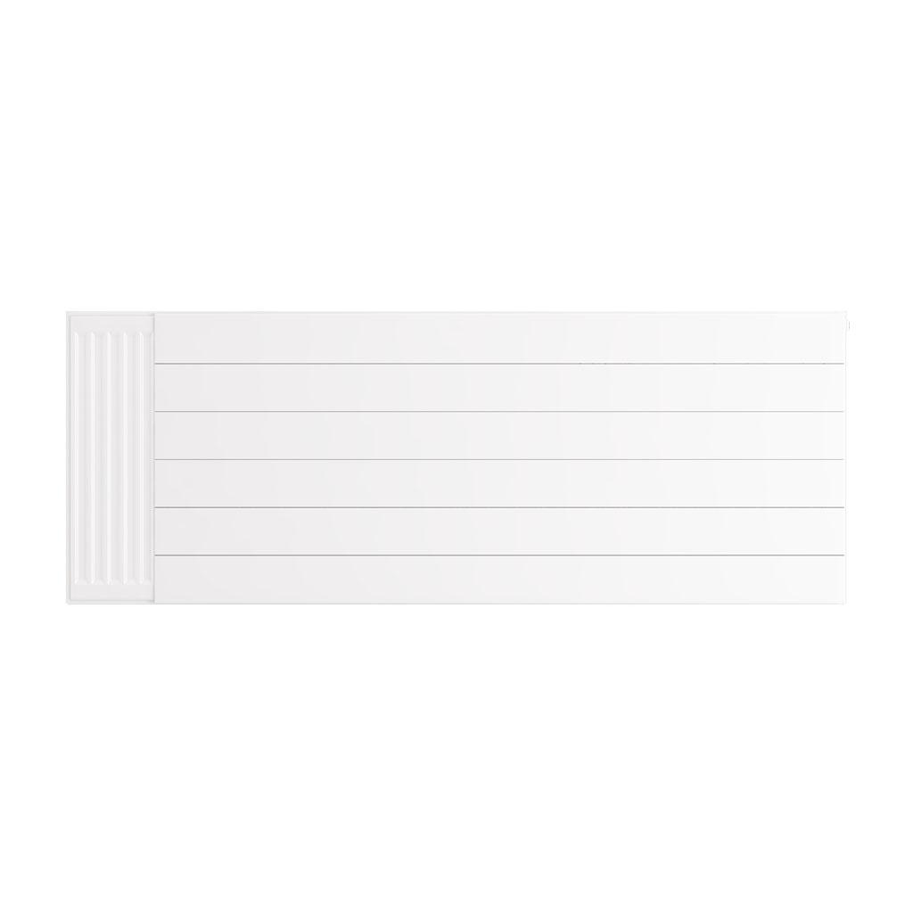 Flat Cover Plate with Lines 600 x 1600 Gloss White