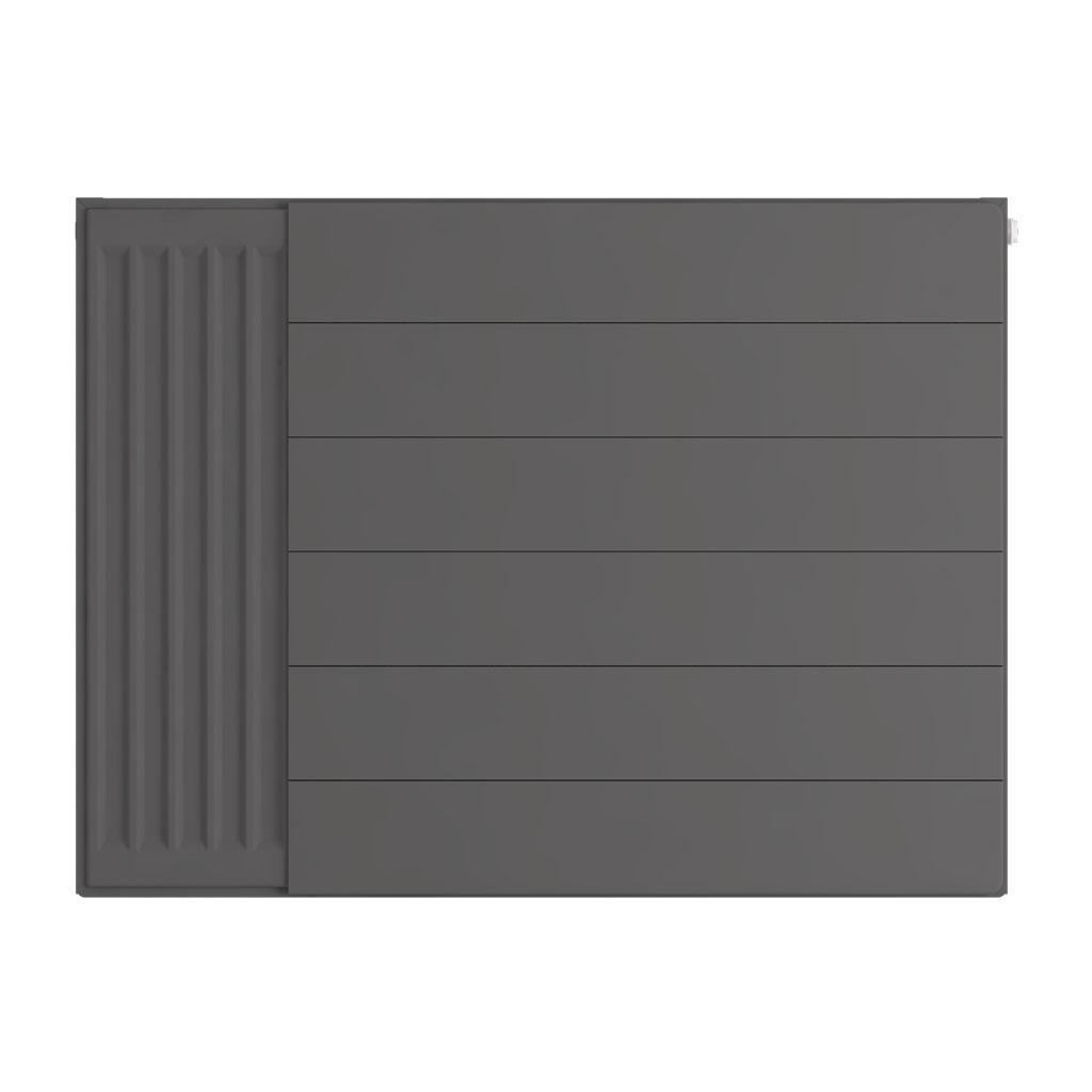 Flat Cover Plate with Lines 600 x 800 Matt Anthracite