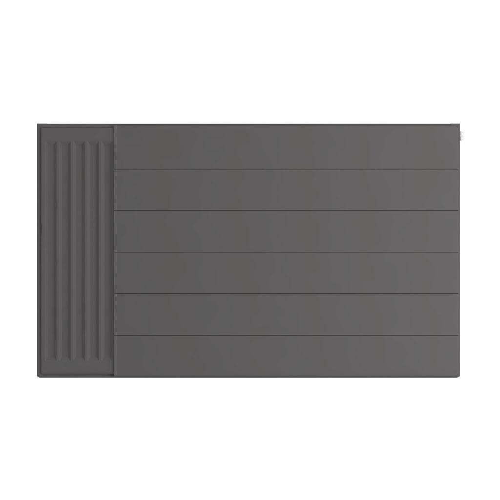 Flat Cover Plate with Lines 600 x 1000 Matt Anthracite