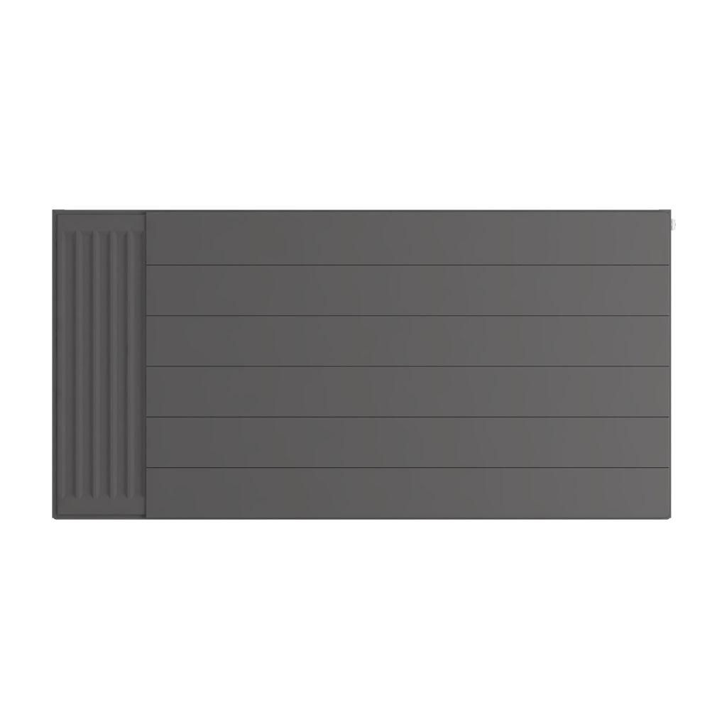 Flat Cover Plate with Lines 600 x 1200 Matt Anthracite