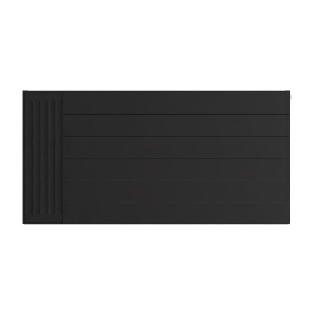 Flat Cover Plate with Lines 600 x 1200 Matt Black