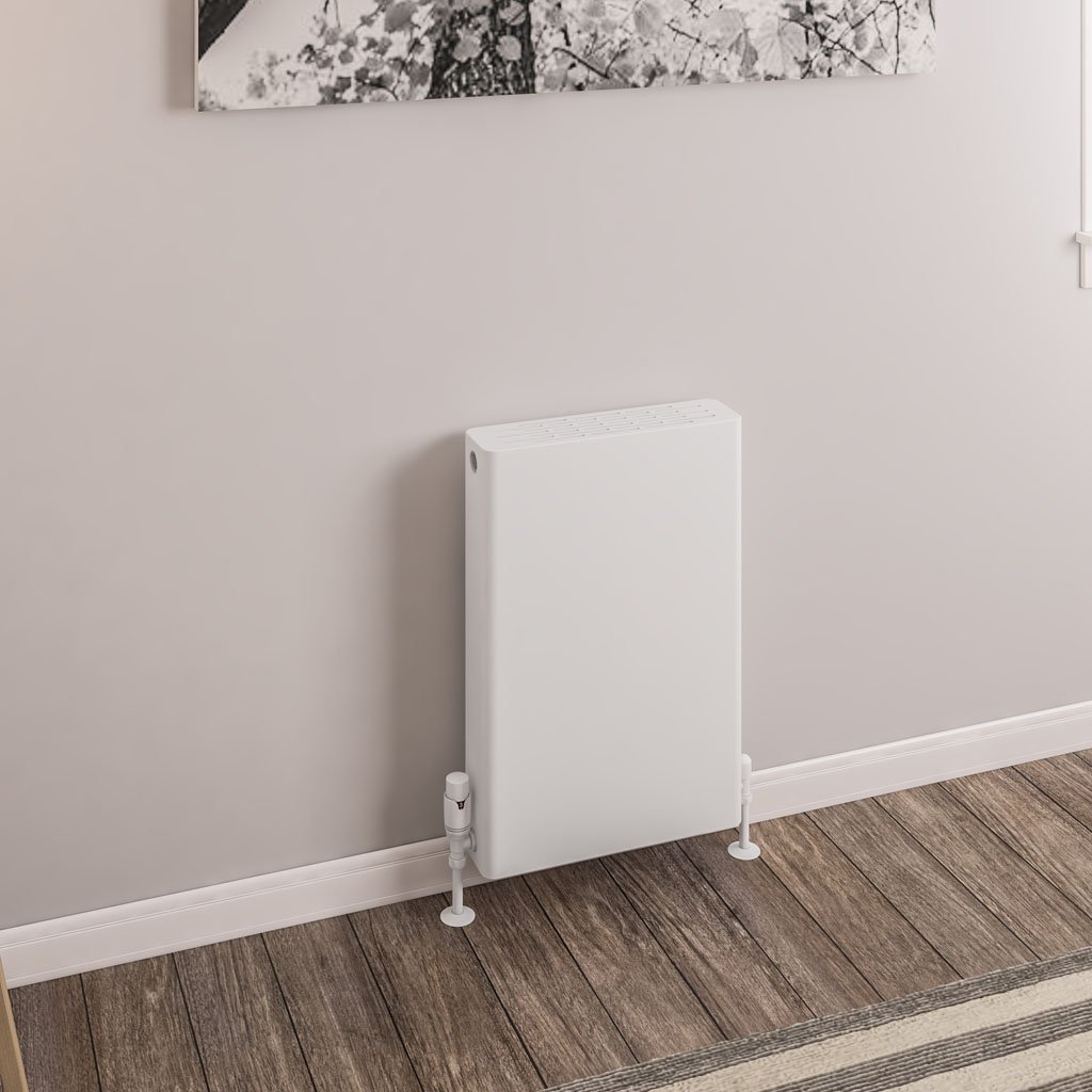 Keynsham Type 22 Panel Radiator 600 x 400 with Flat Designer Cover Gloss White