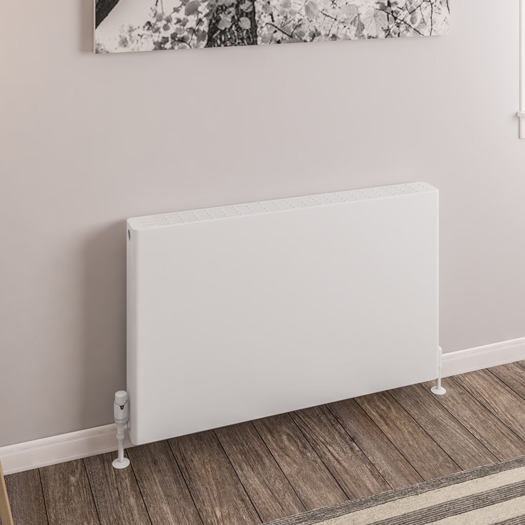 Keynsham Type 22 Panel Radiator 600 x 1000 with Flat Designer Cover Gloss White