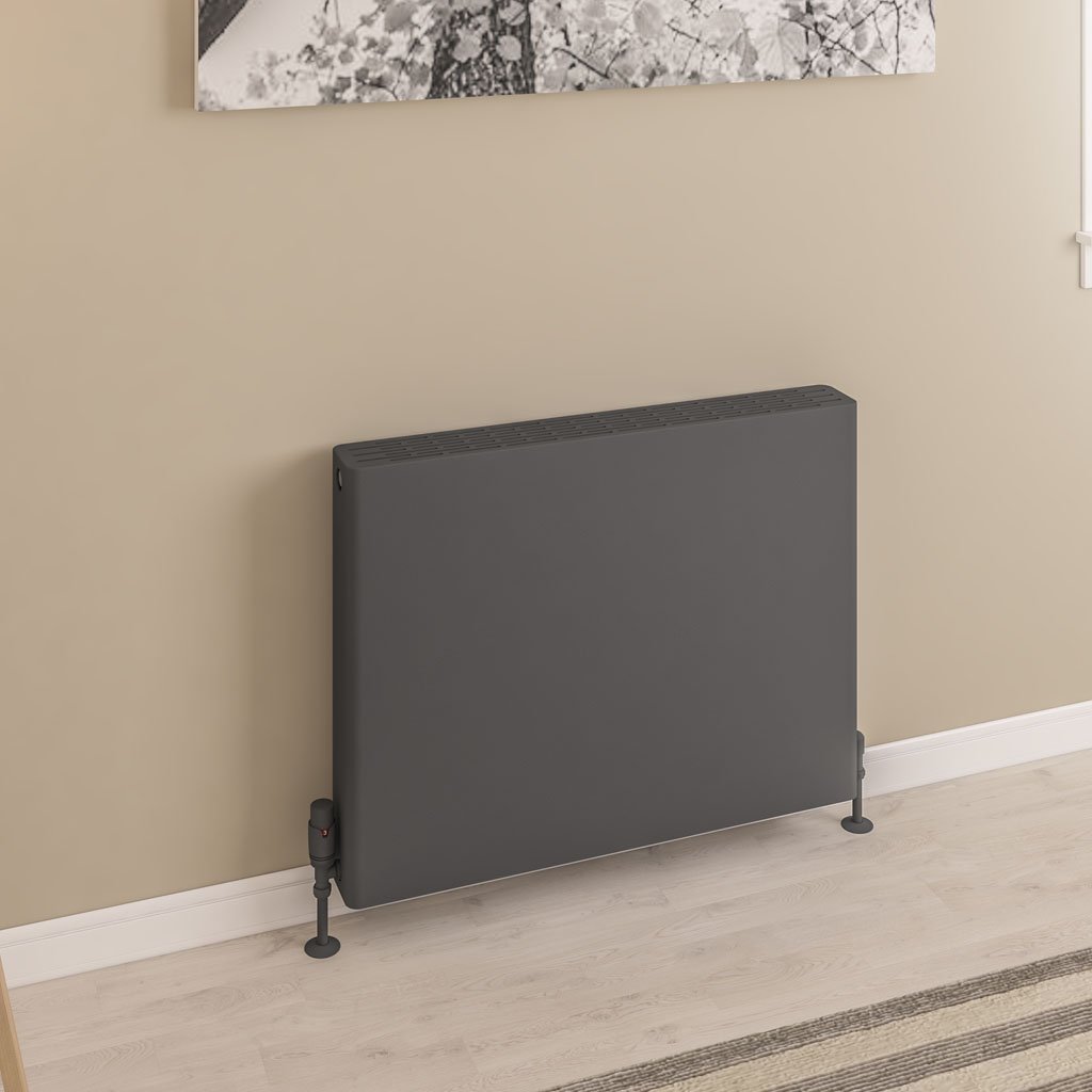 Keynsham Type 22 Panel Radiator 600 x 800 with Flat Designer Cover Matt Anthracite