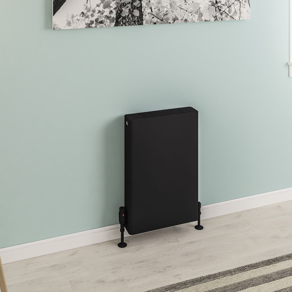 Keynsham Type 22 Panel Radiator 600 x 400 with Flat Designer Cover Matt Black