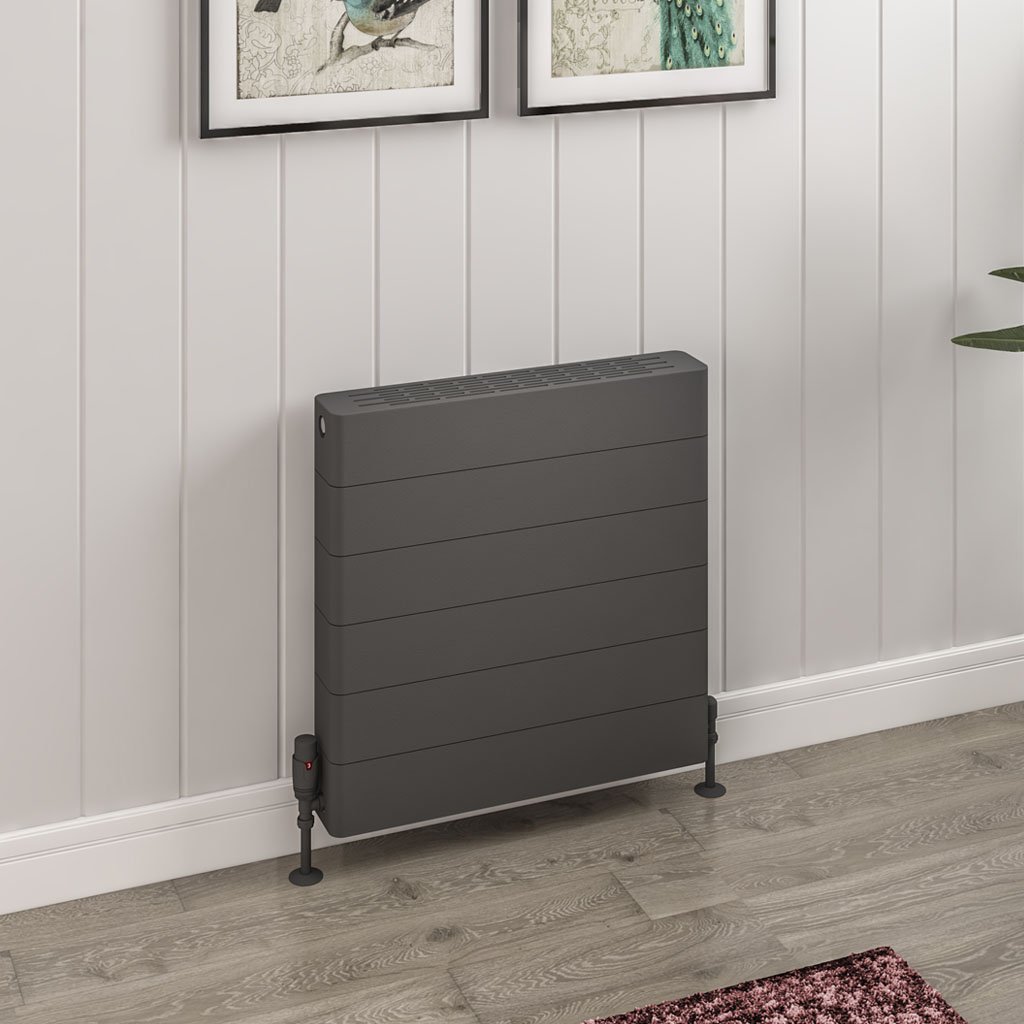 Keynsham Type 22 Panel Radiator 600 x 600 with Lined Designer Cover Matt Anthracite