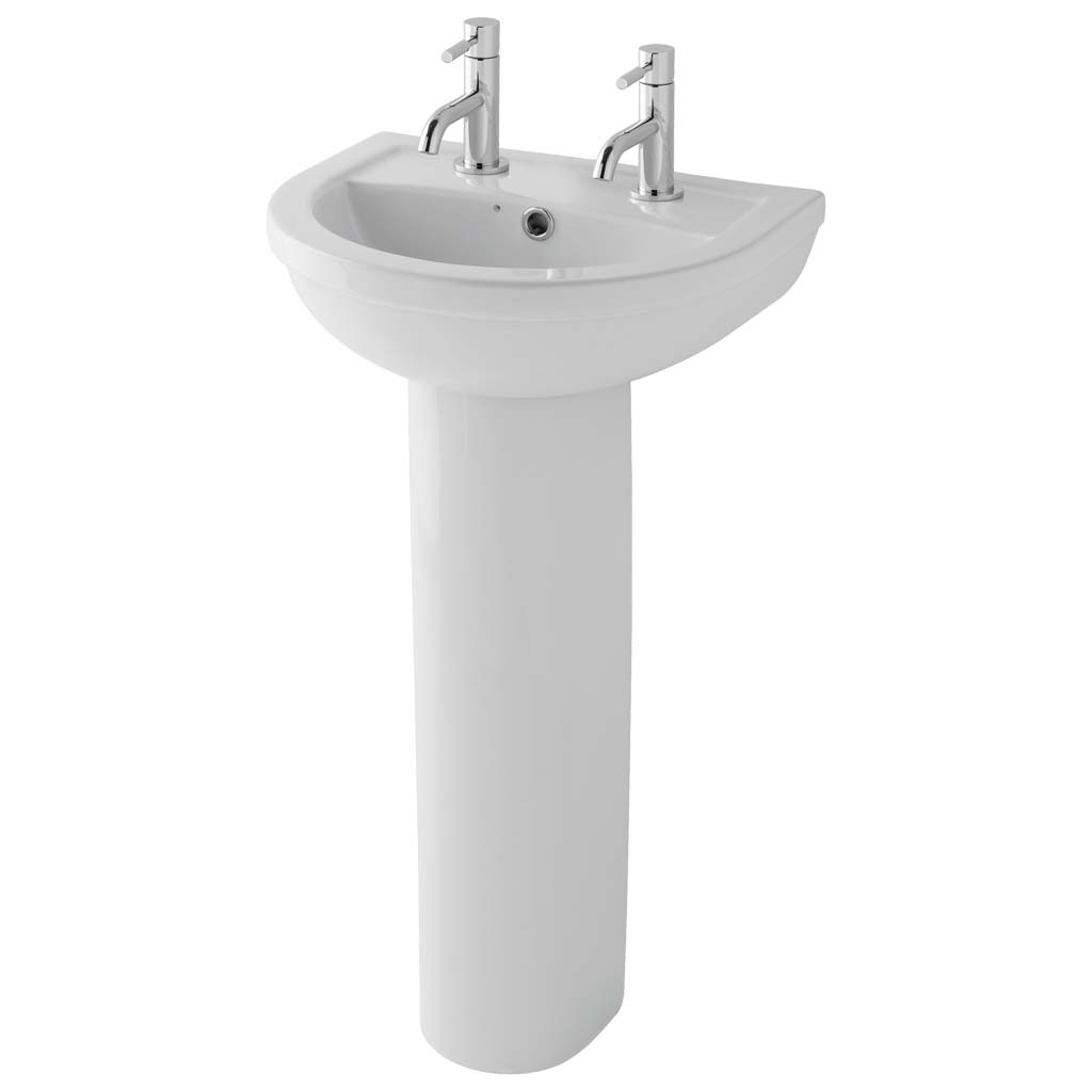 Dura 690mm Full Pedestal - White