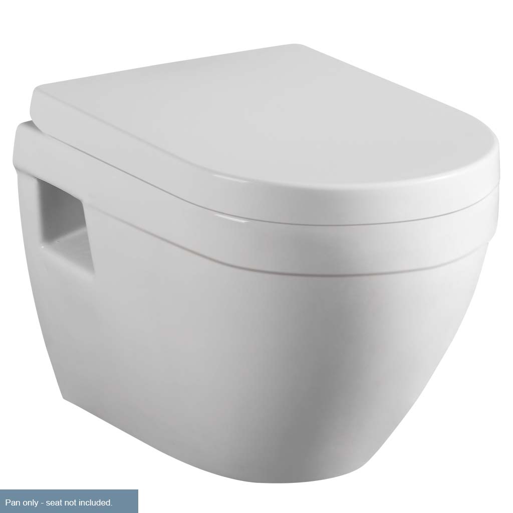 Dura Wall Hung WC Pan with Fixings - White