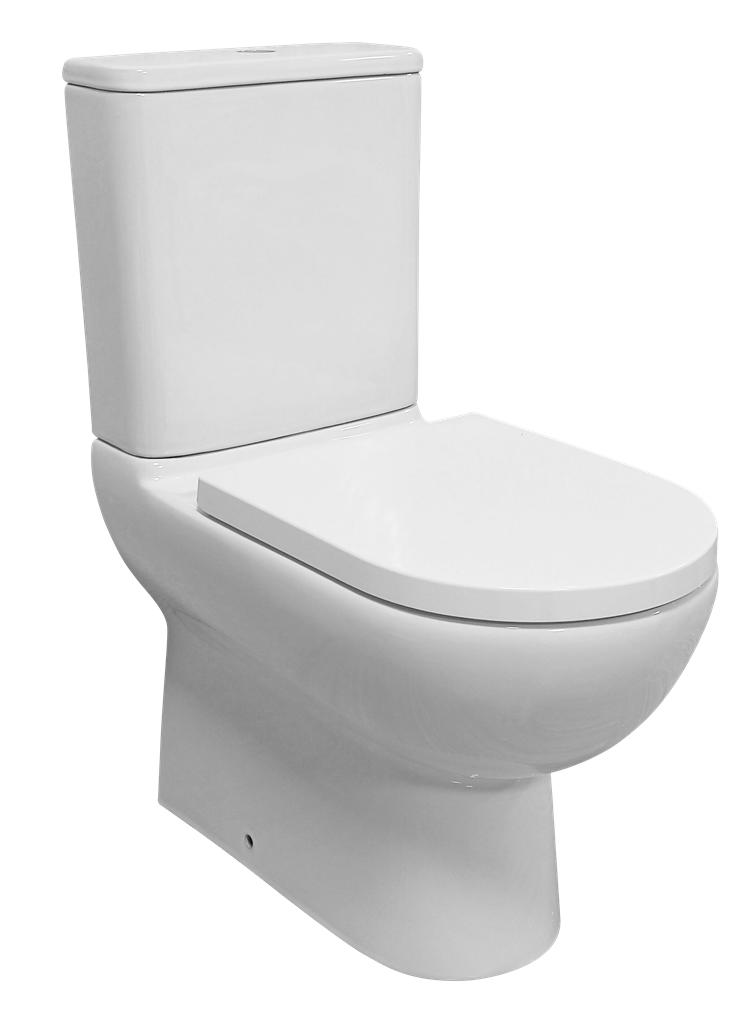 Osterley Comfort Height Back To Wall Eco Vortex WC Pan with Fixings - White