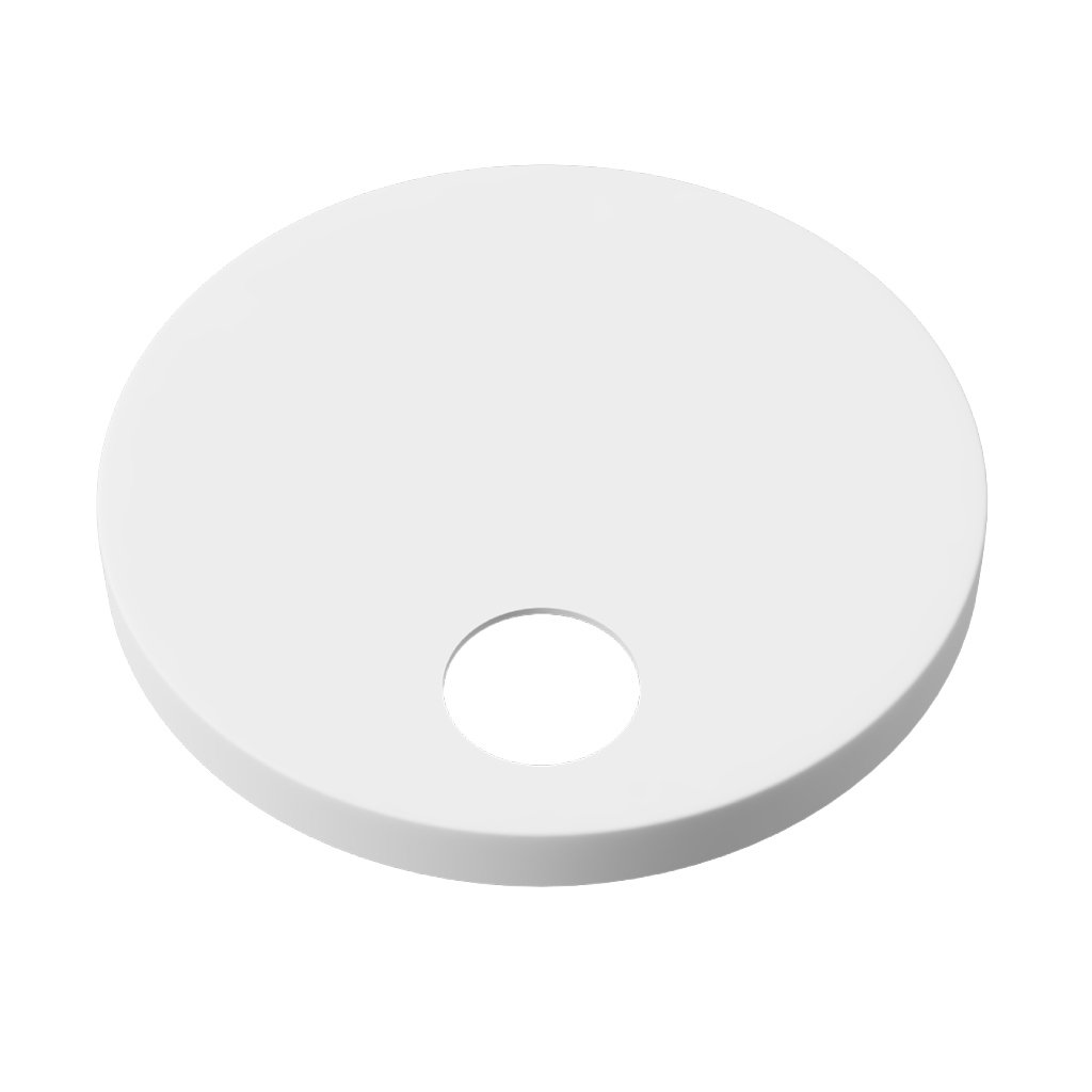 Toilet seat hinged Cover caps and fixings 50mm - Matt White