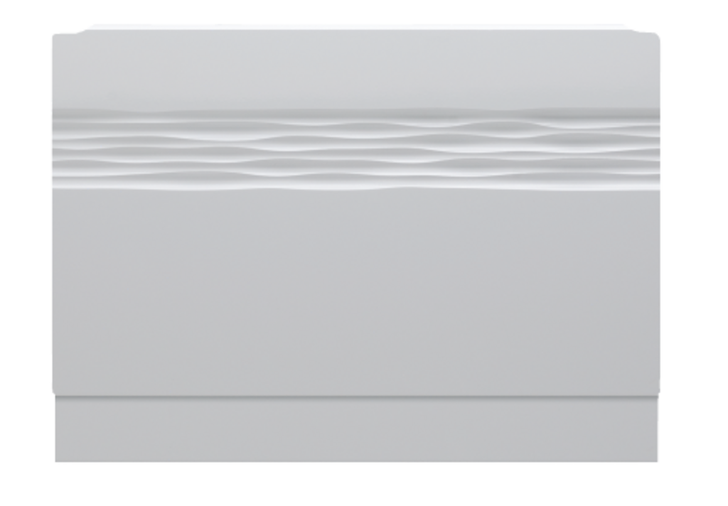 Wave 700 end panel 700x450-575mm - High gloss white