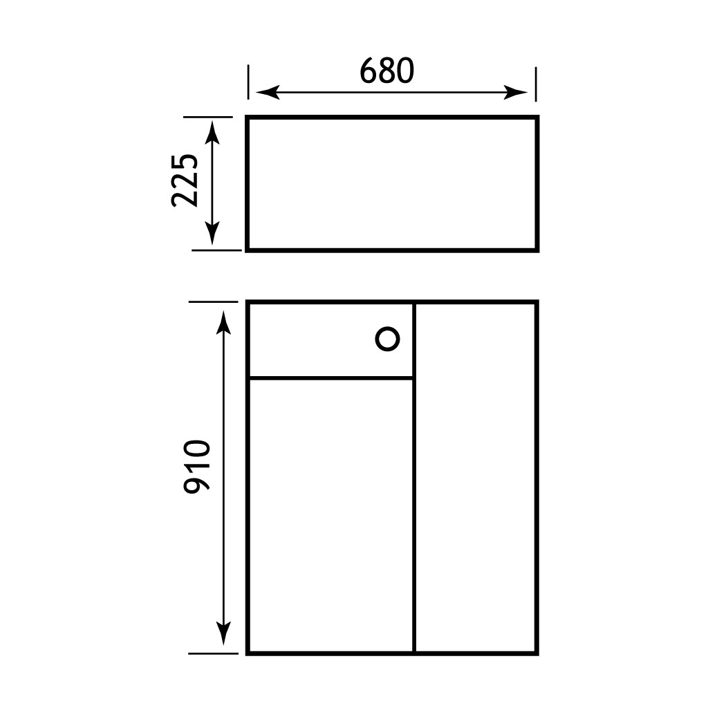 Oslo Combination Unit RH White