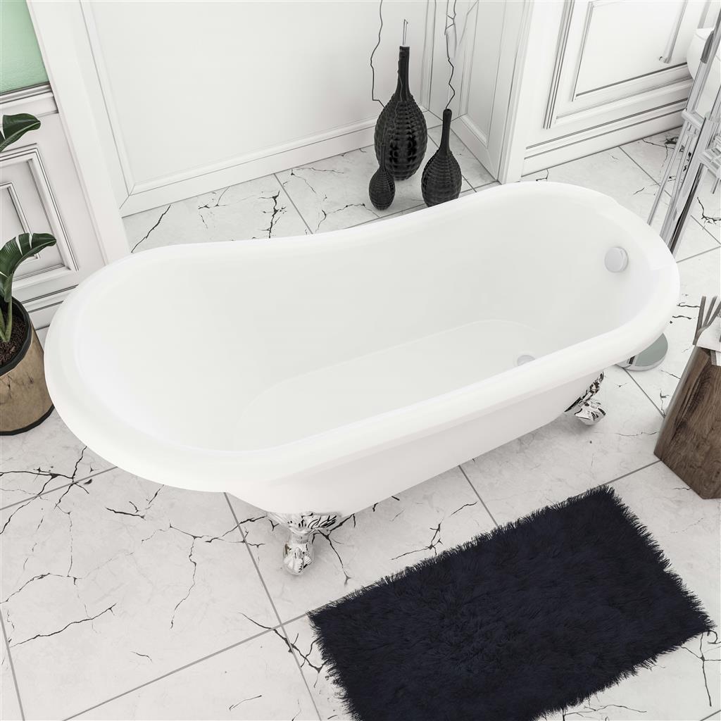 Trowbridge 1560 x 720 x 760mm (410mm Depth) Freestanding Bath - White