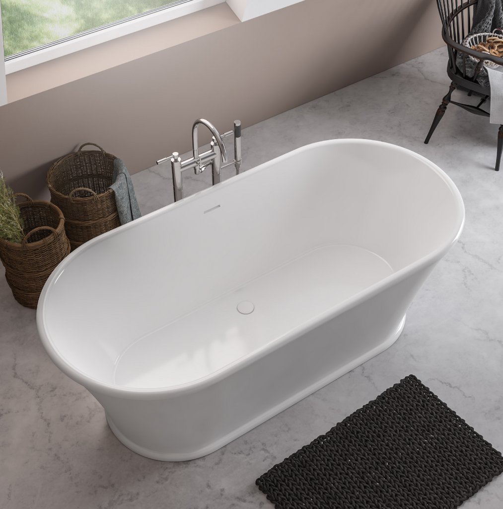 Henley 1650x780x600mm (455mm Depth) Freestanding Bath - White