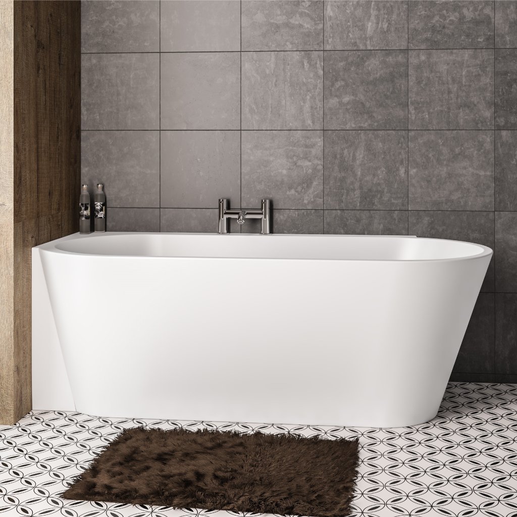 Bray 1600x780x580mm Left Hand Bath - White