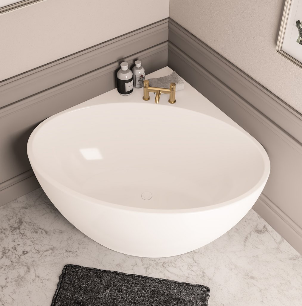 Whitchurch Corner Bath 1270x1270x580mm (440mm Depth) - White