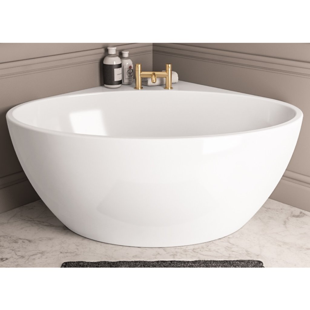 Whitchurch Corner Bath 1270x1270x580mm (440mm Depth) - White