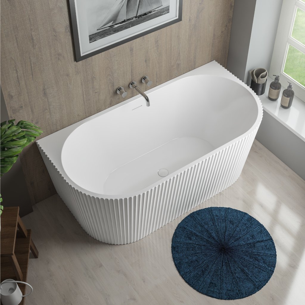 Caversham 1650x745x580mm (450mm Depth) D Shaped Bath inc waste