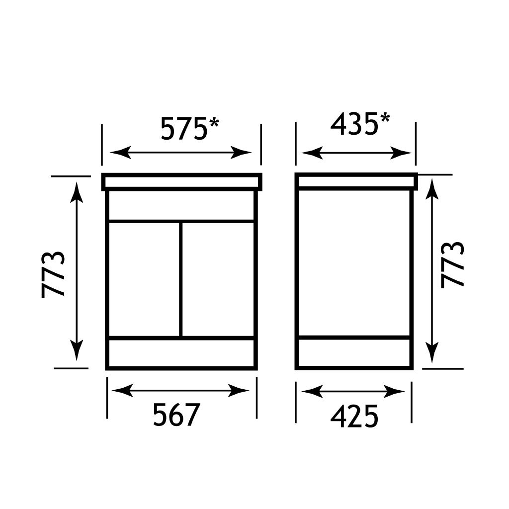 Ultra 600 vanity unit Driftwood