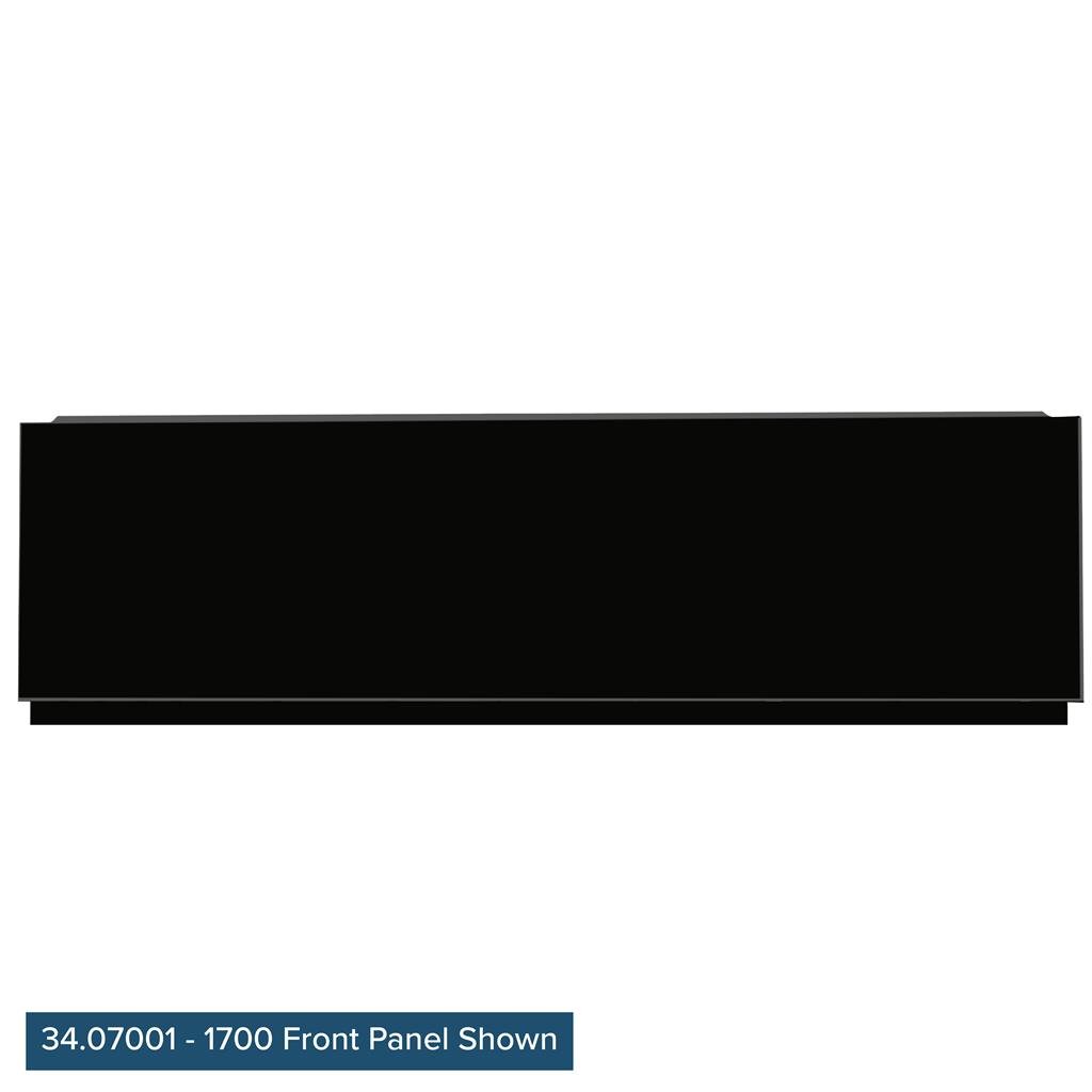 Diamante 800 end panel 800x450-575mm - Black High Gloss