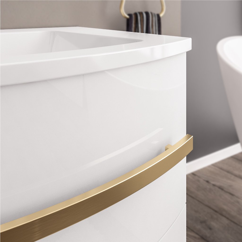 Centa Curved Brushed Brass Handle 