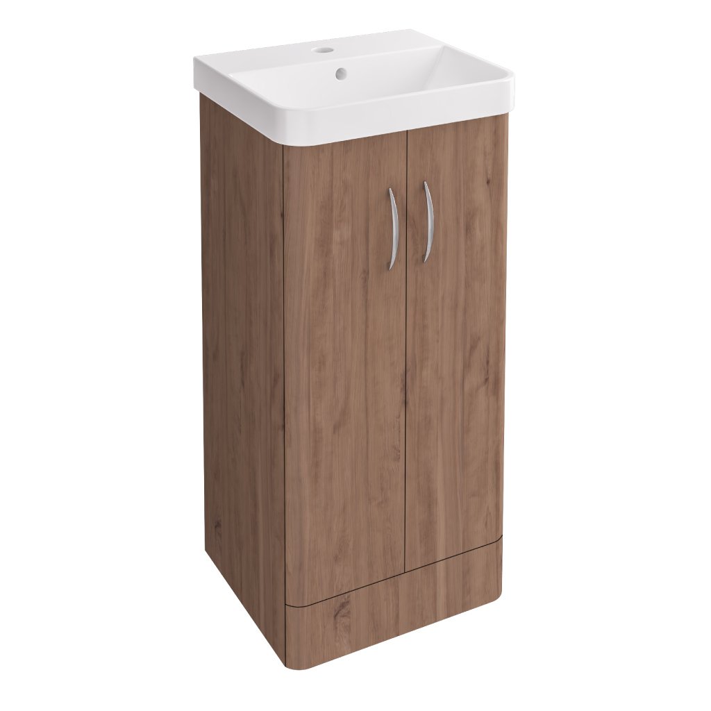 Cavone II 400x335mm 2 Door Cabinet - Medium Oak 