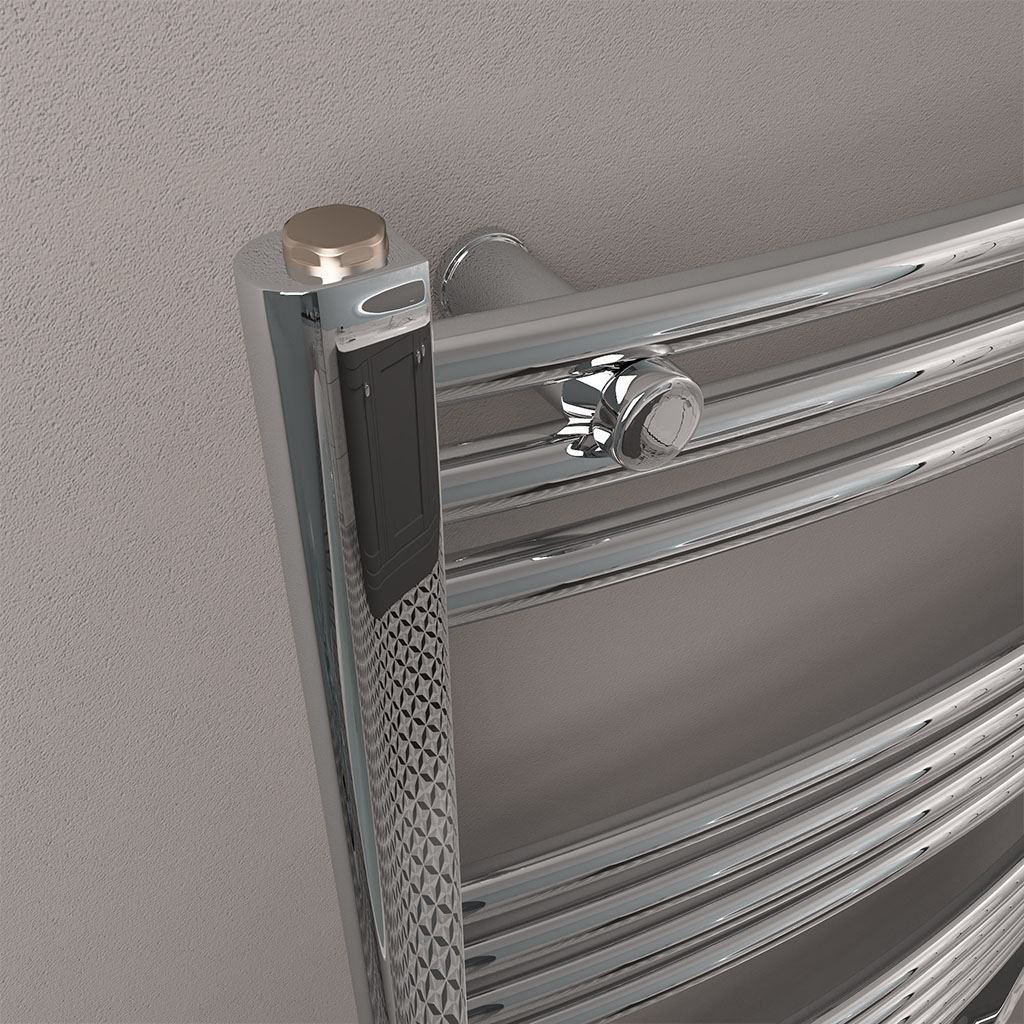 Wendover Curved Multirail 600 x 750 Chrome