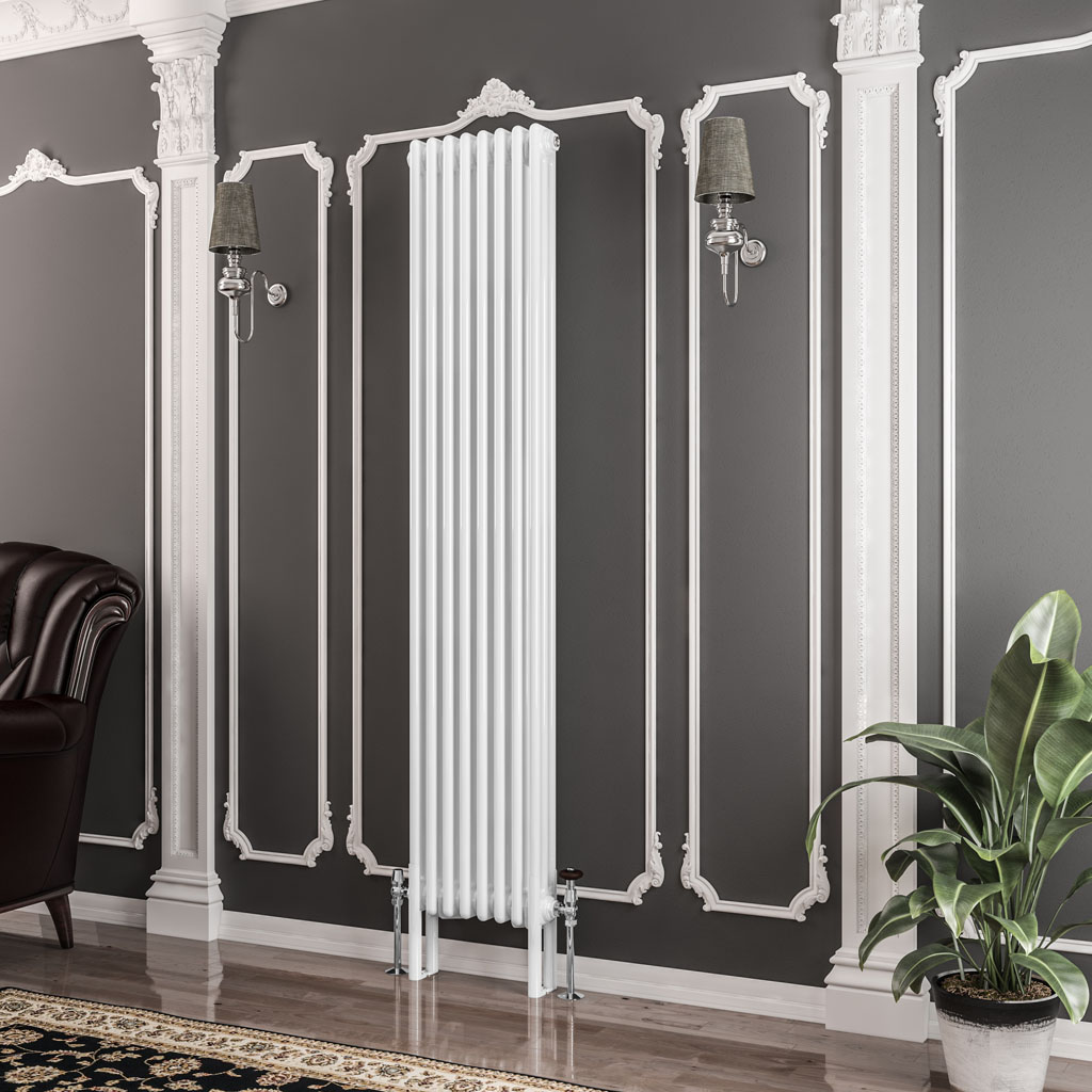 Imperia 3 Column Radiator 1800 x 380mm Gloss White