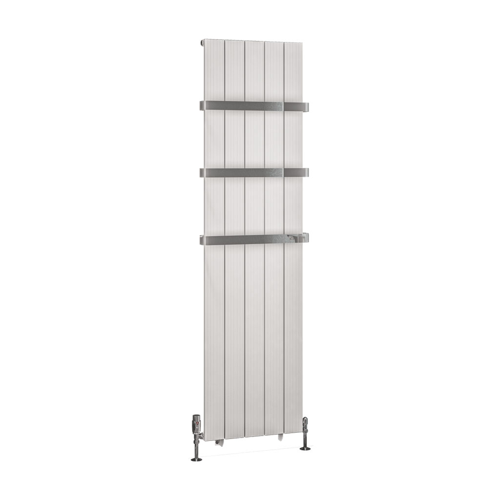 Mersey 1800 x 470 Aluminium Radiator Matt White