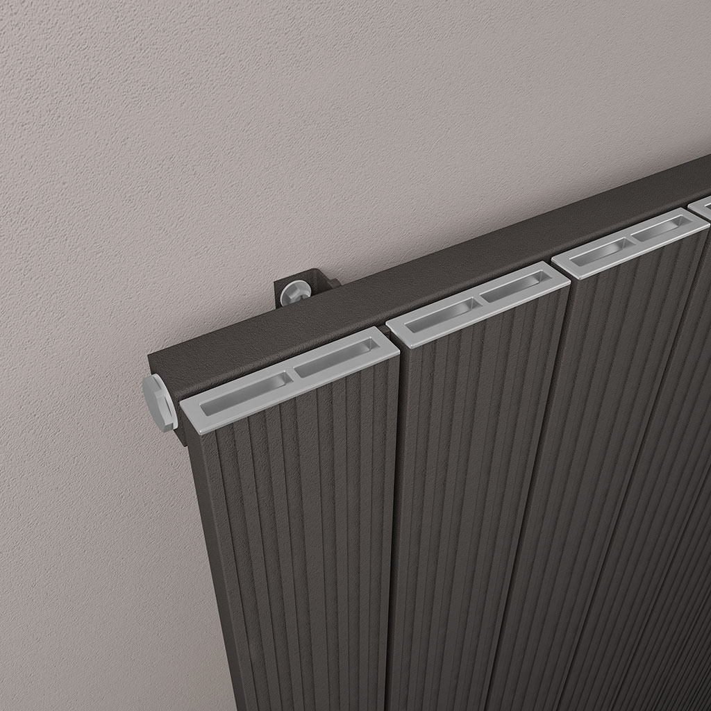 Mersey 1800 x 375 Aluminium Radiator Matt Anthracite