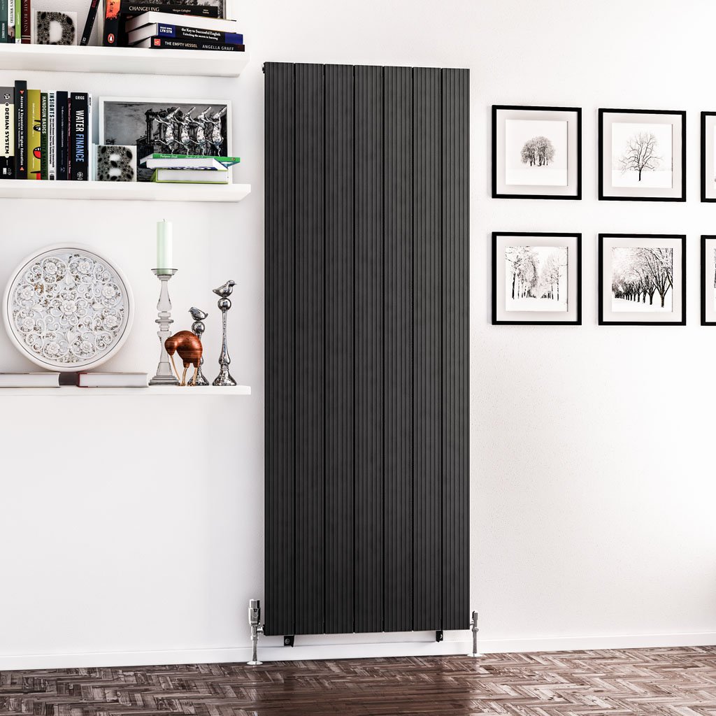 Mersey 1800 x 660 Aluminium Radiator Matt Anthracite