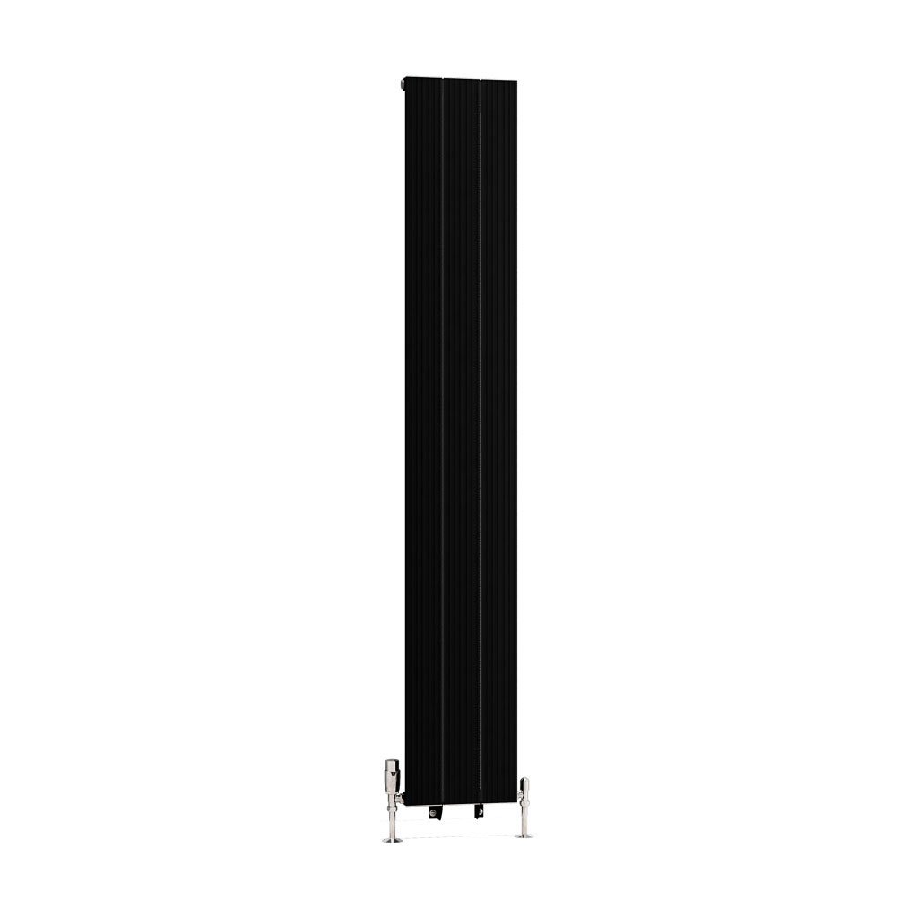 Mersey 1800 x 280 Aluminium Radiator Matt Black