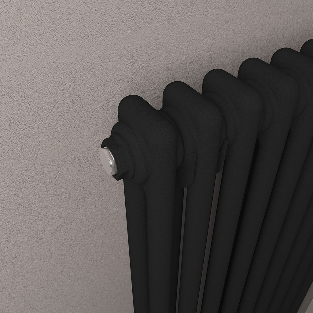 Imperia 2 Column Radiator 600 x 605mm Matt Black