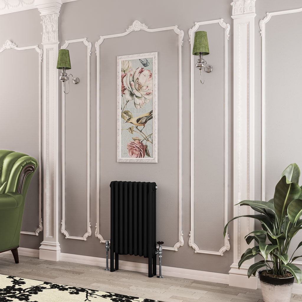 Imperia 3 Column Radiator 600 x 425mm Matt Black