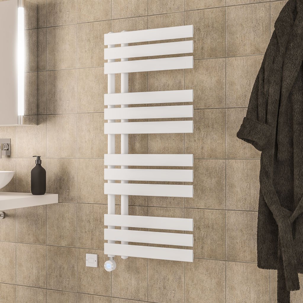 Brockworth All Electric Towel Rail 1200 x 500mm Matt White